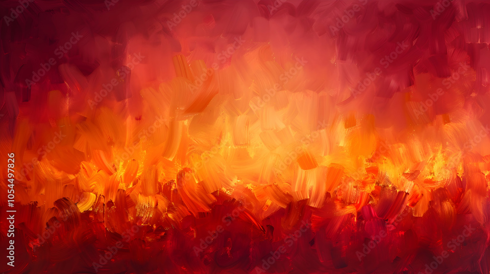 Fototapeta premium A deep red and bright orange gradient background, with subtle textures that resemble the heat and glow of embers, capturing the essence of a roaring fire