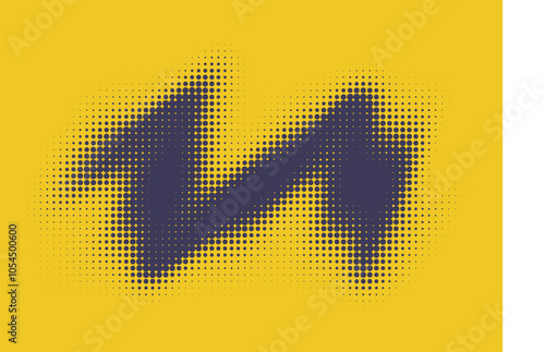 abstract halftone banner on a bold yellow background