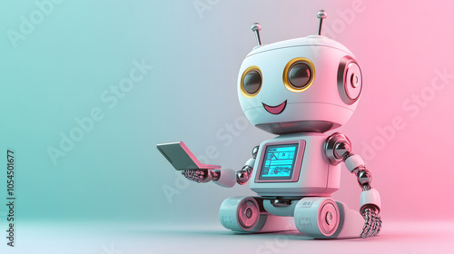 ai copywriting bot using chatgpt for content creation artificial intelligence concept 3d illustration white