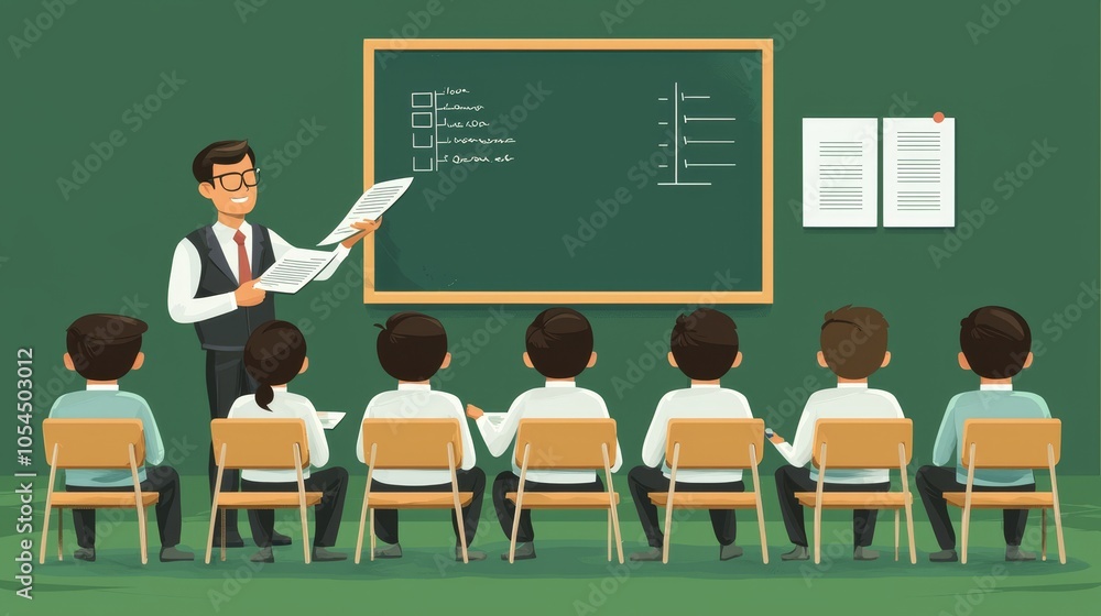 Leader Providing Guidance in Classroom Setting Leader Providing Guidance in Classroom Setting