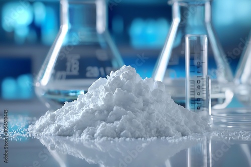 Barium sulfate compound displayed for scientific use. A vital element in various industrial applications.