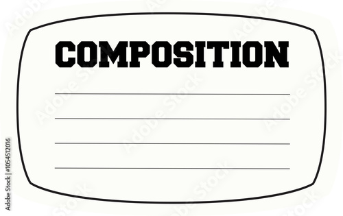 This Book Belongs To - Blank Label Sticker for Composition Notebook Personalization