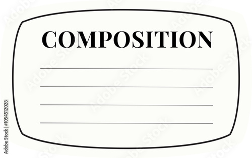 This Book Belongs To - Blank Label Sticker for Composition Notebook Personalization