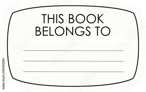 This Book Belongs To - Blank Label Sticker for Composition Notebook Personalization