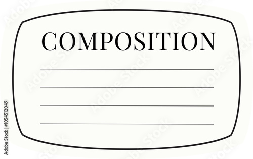 This Book Belongs To - Blank Label Sticker for Composition Notebook Personalization
