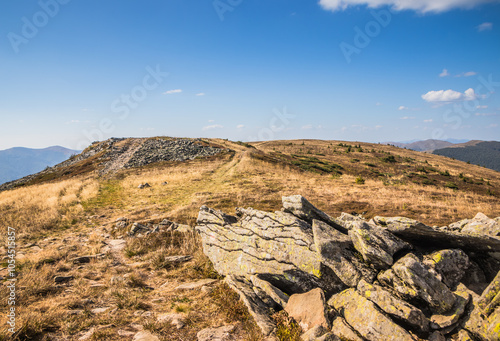 The Stunning and Scenic Mountain Ridge Beneath a Clear Blue Sky and Endless Horizons