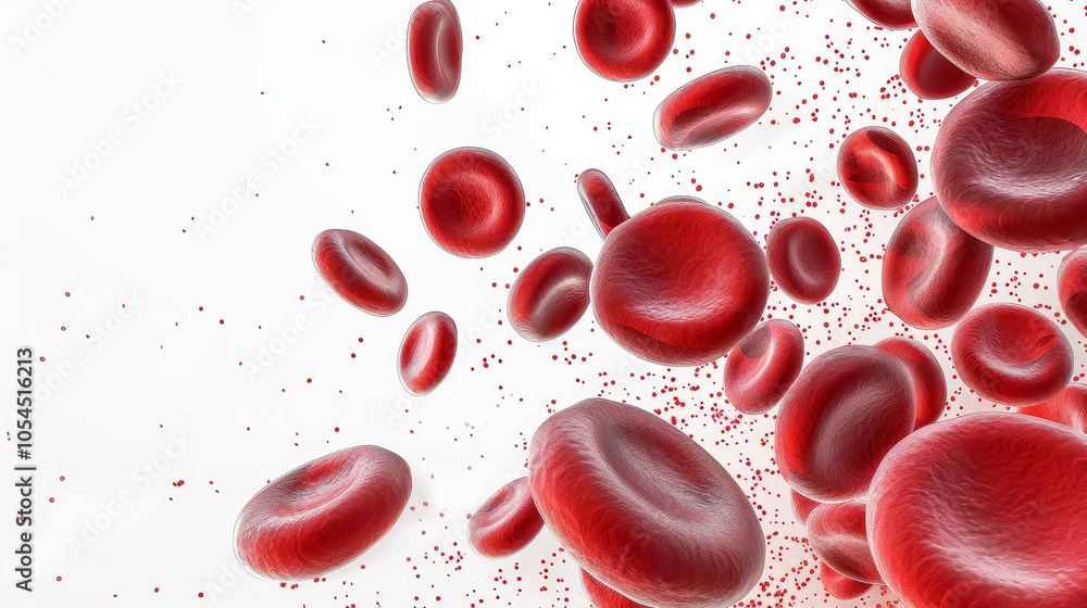 human red blood cells isolated on white background human red blood cells isolated on white background