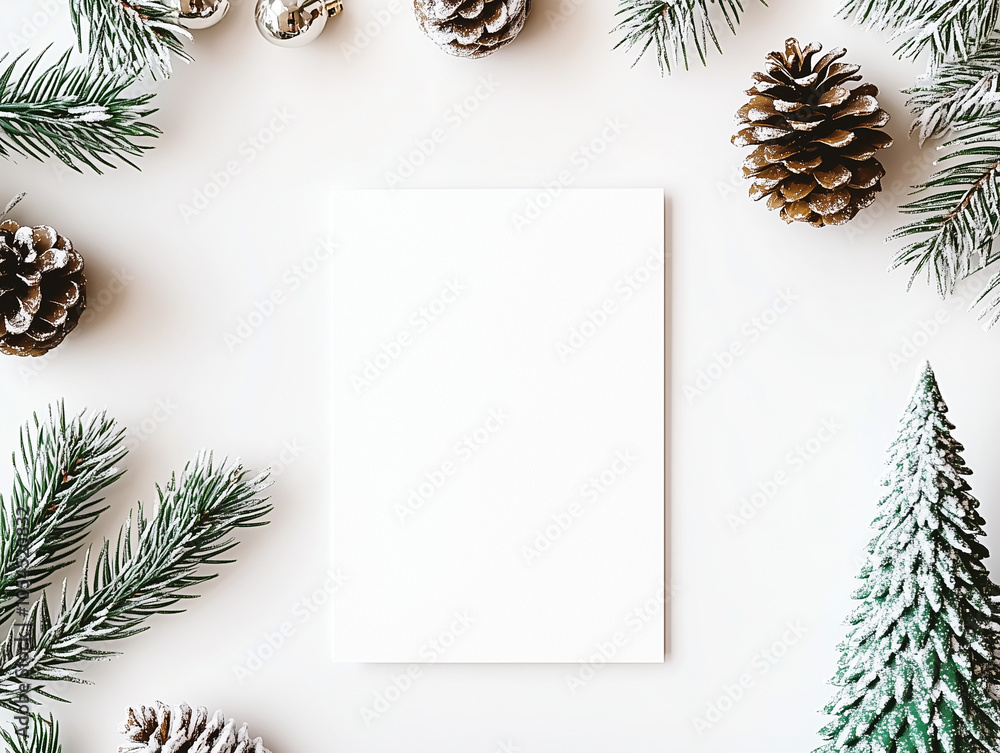 christmas celebration greeting card with decorations branches and details winter theme christmas celebration greeting card with decorations branches and details winter theme