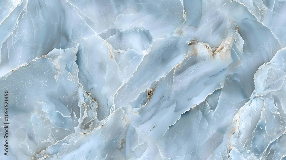 Naklejka premium An icy, smooth surface with cool blue tones, featuring gentle textures that mimic the look of glass, enhanced by soft highlights and shadows for a three-dimensional feel