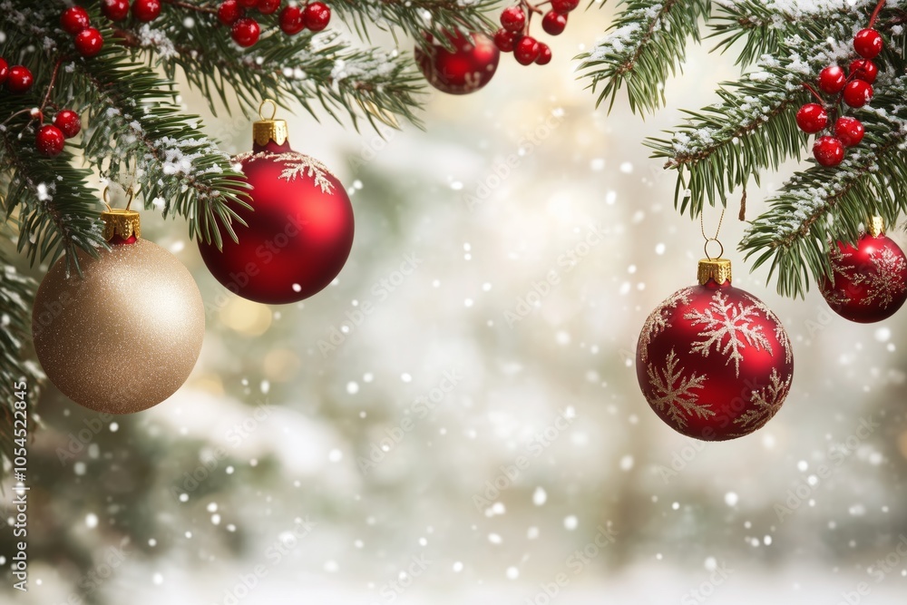 A Merry Christmas banner with blank space. A Merry Christmas banner with blank space.