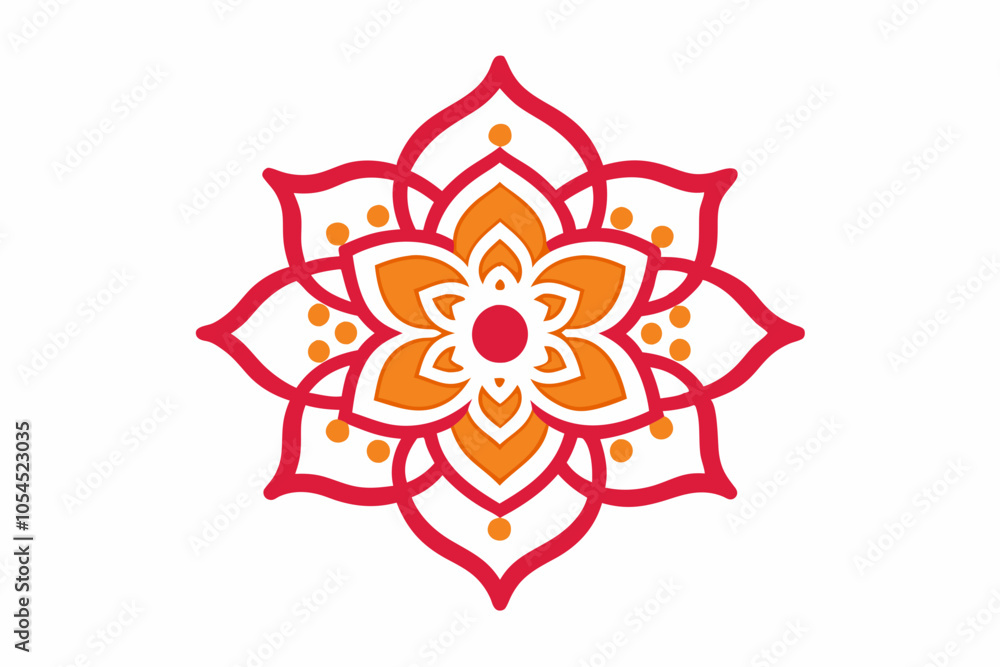 Indian Traditional Mandala art design - vector illustrations on white background.This is an editable icon. Indian Traditional Mandala art design - vector illustrations on white background.This is an editable icon.