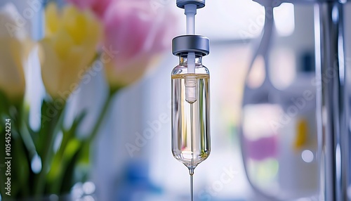 Wallpaper Mural Cyanocobalamin (Vitamin B12) intravenous solution ready for administration. Torontodigital.ca