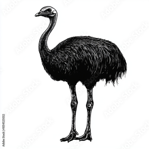 ostrich isolated