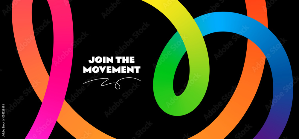 © Briddy - Abstract Celebration Background with Color Lines. Swirl Elements with Gradients. Carnival 3D Pattern