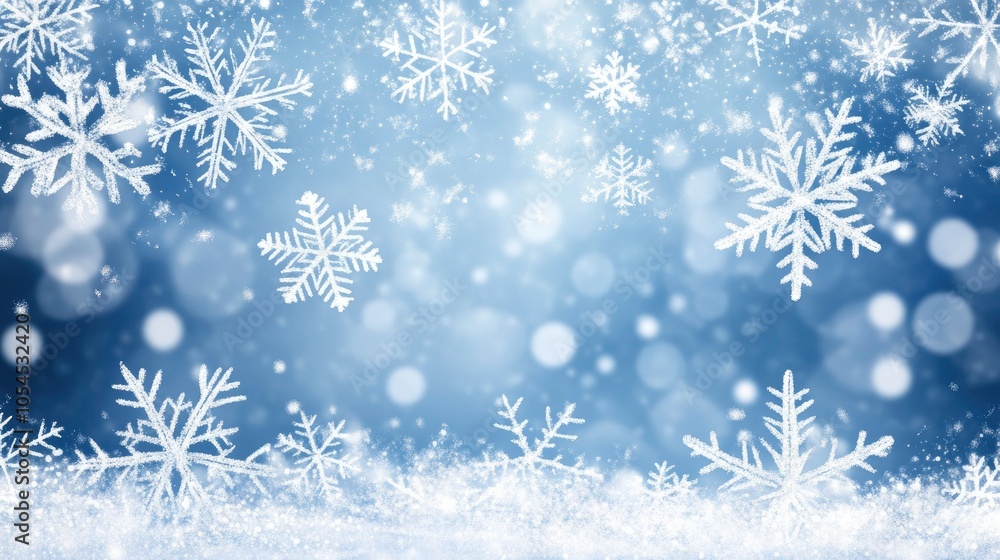 snowfall on the blurred background. winter background snowfall on the blurred background. winter background