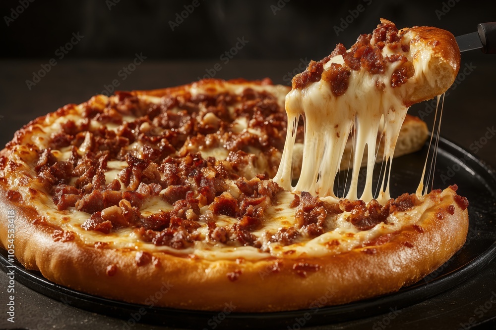© UA_PM - delicious pizza with cheese and meat © UA_PM - delicious pizza with cheese and meat