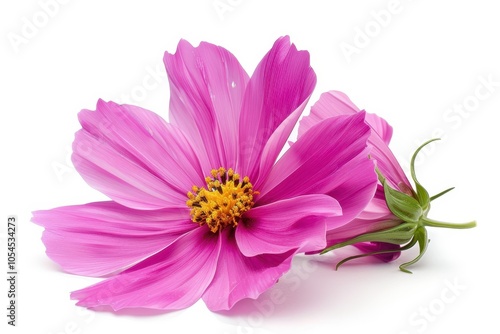 Cosmos flower on white background