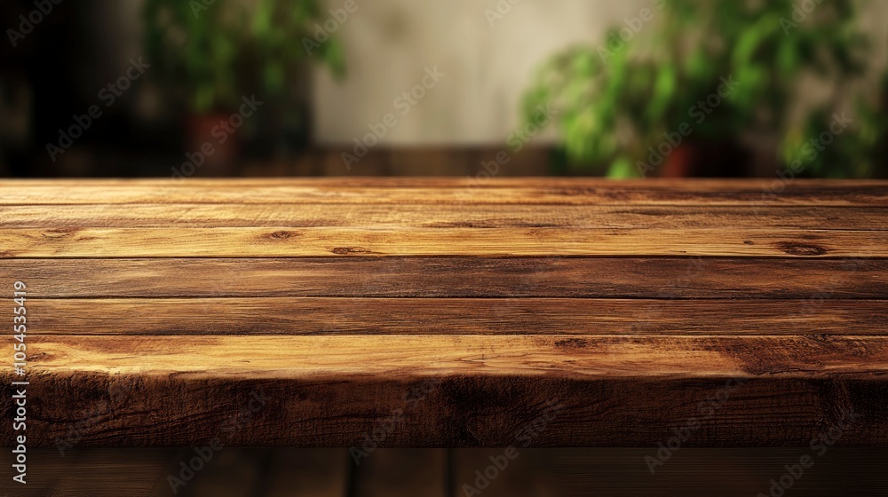 Wood table top with blur restaurant interior in background - can be used for display or montage your products (food) Wood table top with blur restaurant interior in background - can be used for display or montage your products (food)