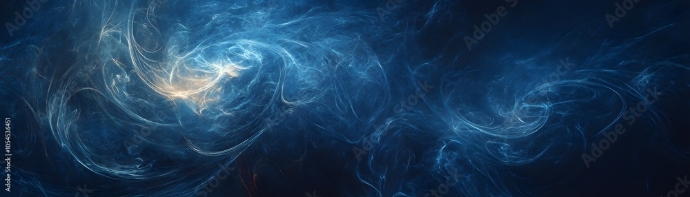 Abstract Blue and Gold Swirling Fractal Pattern Abstract Blue and Gold Swirling Fractal Pattern