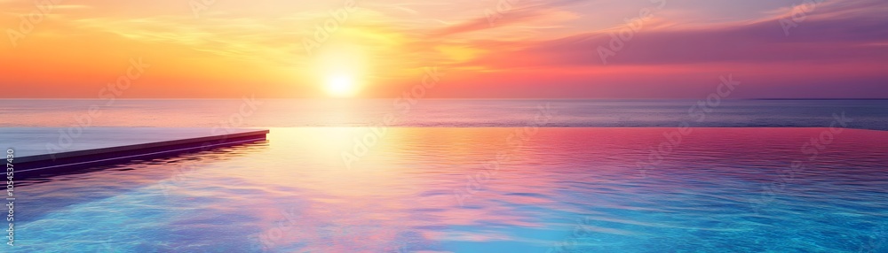 Sunset Reflected in a Pool of Water Sunset Reflected in a Pool of Water