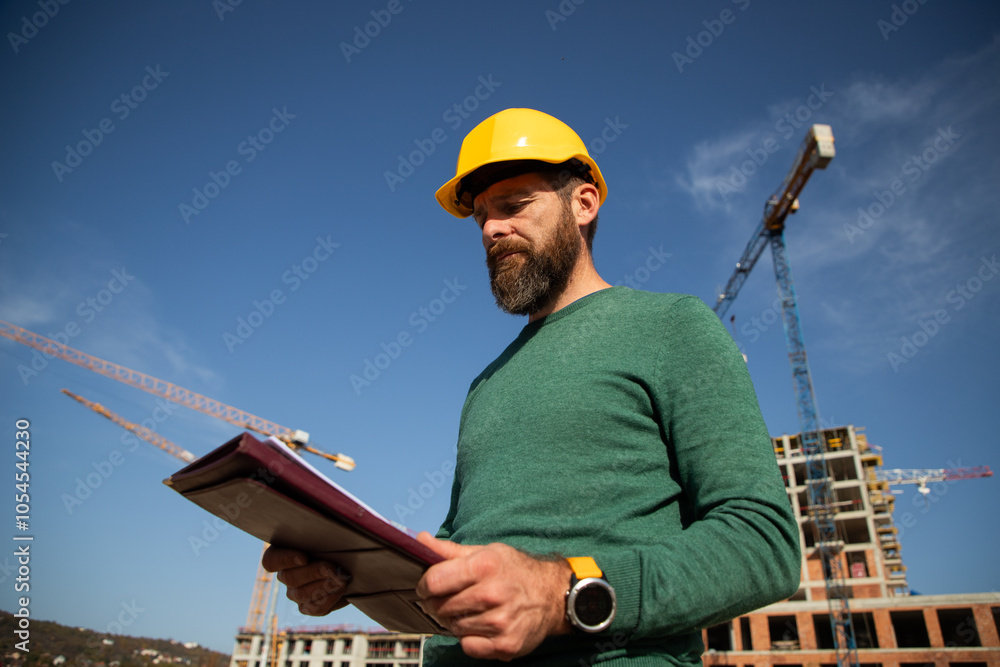 engineer working on construction site engineer working on construction site