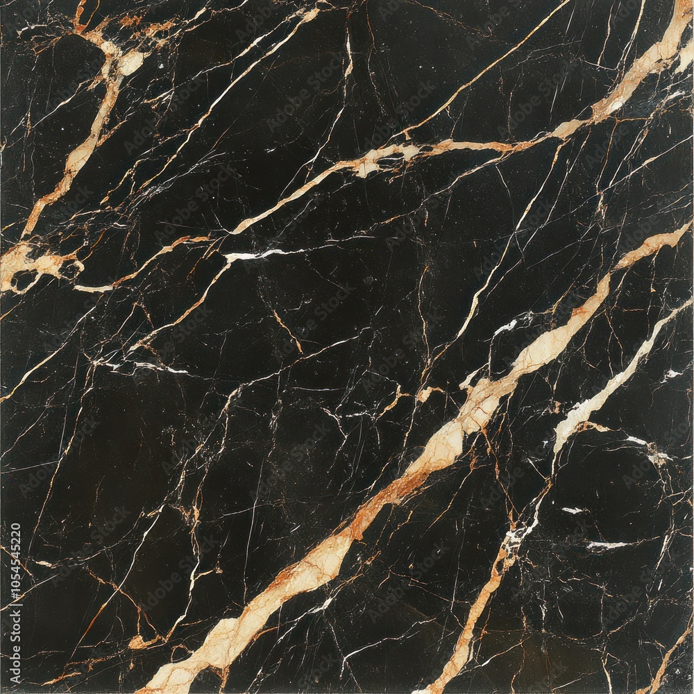 Black marble with gold veins. Black marble with gold veins.