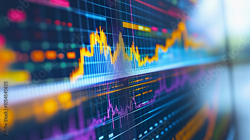 Obraz na płótnie a background graphic related to the finance market, cryptocurrency trading, and investment w salonie