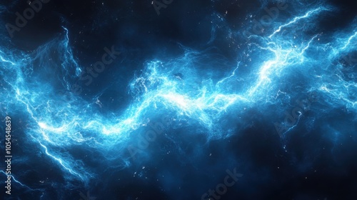 Blue and black background with a very large amount of light, magnetic storm