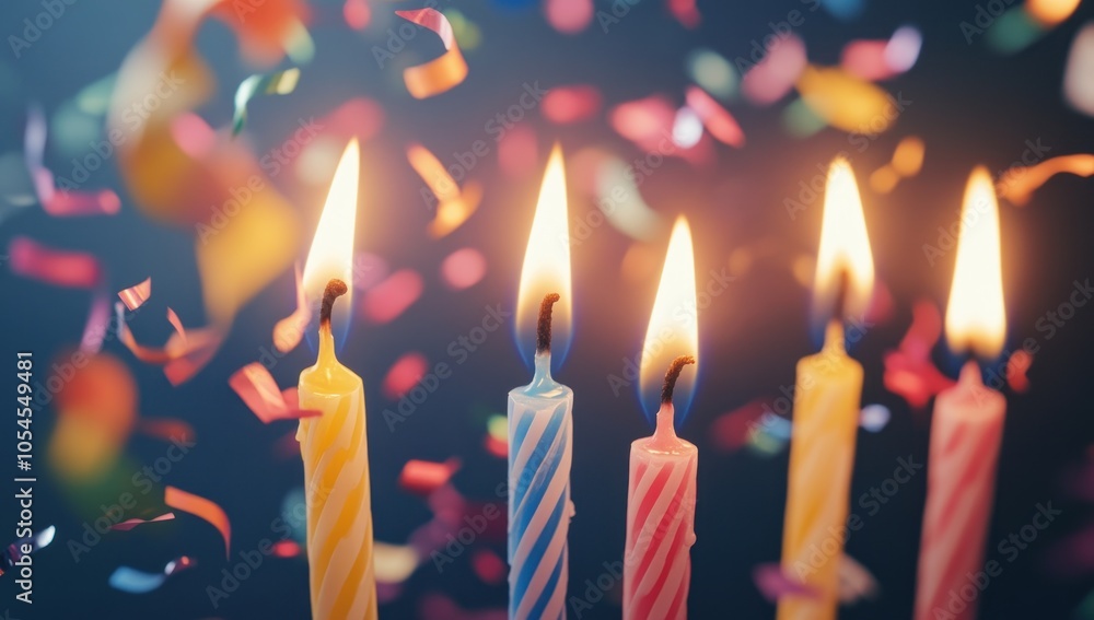 Birthday Candles with Confetti Birthday Candles with Confetti