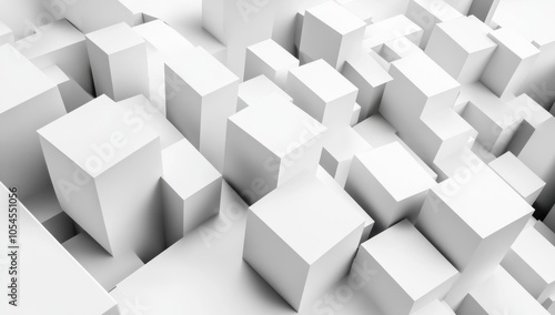 Abstract White Cube Structure