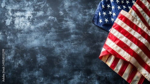 American Flags on Textured Background