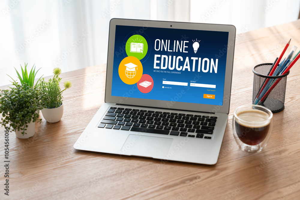 E-learning website with modish sofware for student to study online on the internet network E-learning website with modish sofware for student to study online on the internet network