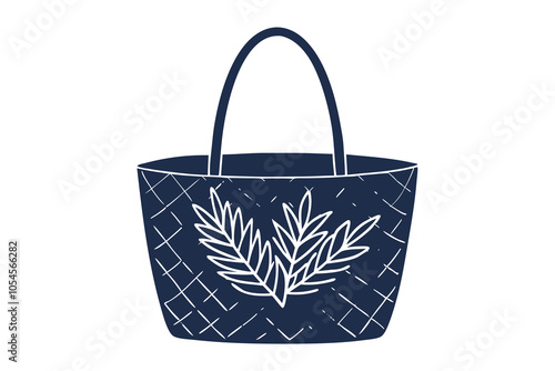  Eco friendly wicker shopping bag made of natural material