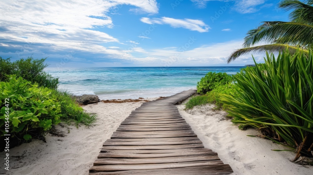 Scenic Pathway to Tranquil Beach Oasis Scenic Pathway to Tranquil Beach Oasis