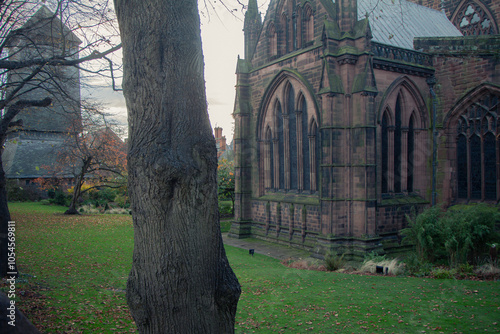 church in the park in Chester, England photo