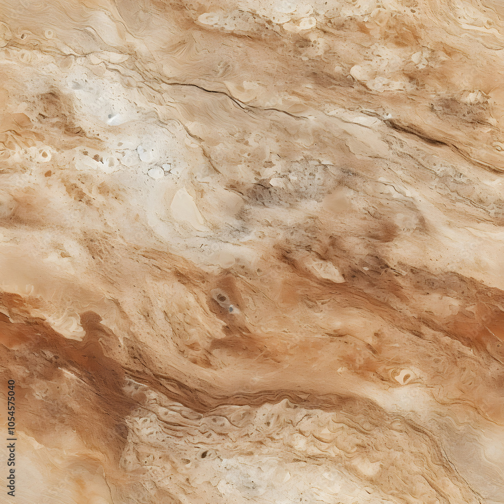 Seamless Travertine Stone Texture in Warm Earthy Tones Seamless Travertine Stone Texture in Warm Earthy Tones