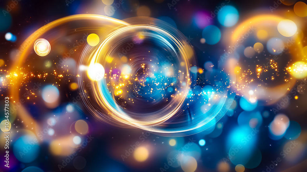 Dynamic light patterns symbolize quantum computing, merging technology and creativity in a digital landscape Dynamic light patterns symbolize quantum computing, merging technology and creativity in a digital landscape