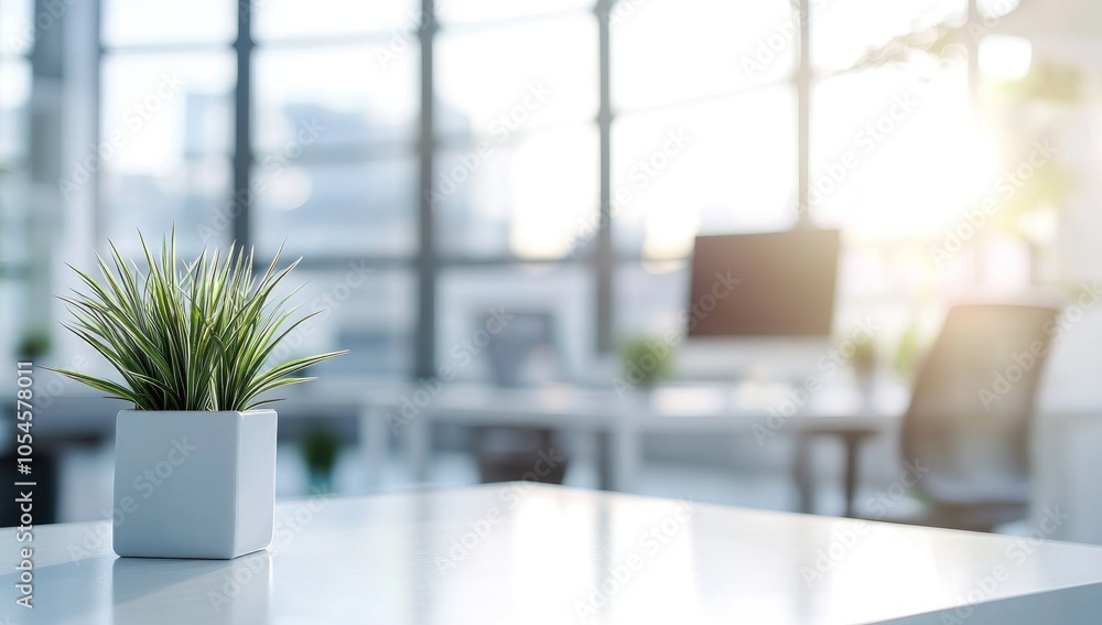 Office Plant on a Desk Office Plant on a Desk