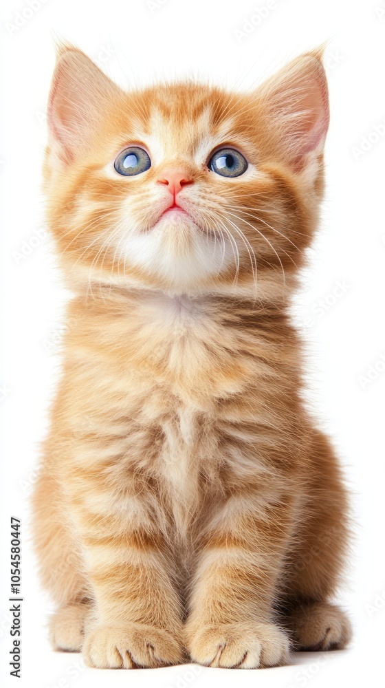 Adorable Ginger Kitten with Bright Blue Eyes in a Studio Setting Adorable Ginger Kitten with Bright Blue Eyes in a Studio Setting