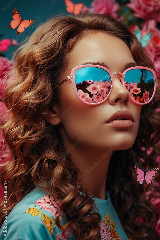 portrait of a woman in sunglasses portrait of a woman in sunglasses