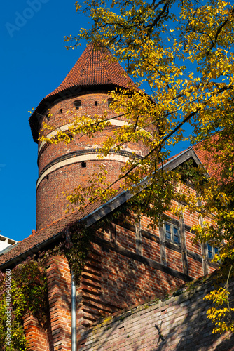 Fototapeta Naklejka Na Ścianę i Meble -  Medieval gothic castle in Olsztyn, Poland