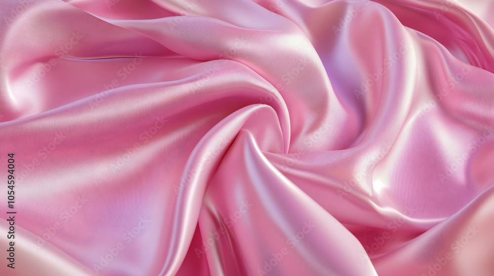 Pink Satin Fabric: A luxurious look created by flowing soft folds of pink satin fabric, ideal for elegant designs. - Pink Satin Fabric: A luxurious look created by flowing soft folds of pink satin fabric, ideal for elegant designs. -