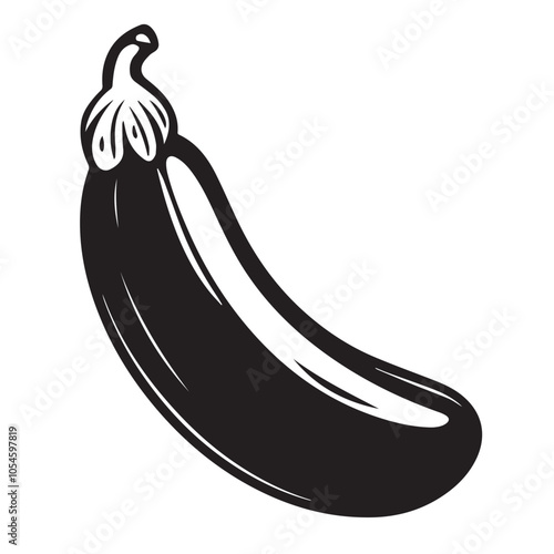 Zucchini in cartoon, doodle style . Image for t-shirt, web, mobile apps and ui. Isolated 2d vector illustration in logo, icon, sketch style, Eps 10, black and white. AI Generative