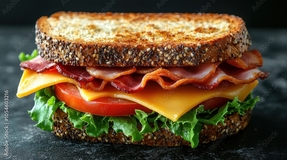 A Delicious BLT Sandwich on Whole Grain Bread A Delicious BLT Sandwich on Whole Grain Bread