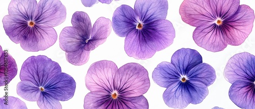 Beautiful watercolor clipart of violet flowers, including purple and mauve blooms, perfect for crafting charming wedding invitations and floral decor