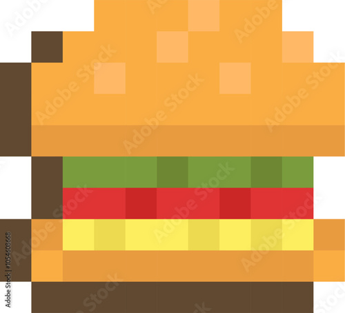 Pixel Art Hamburger