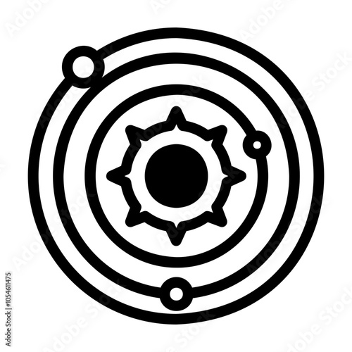 astrophysics Line Icon