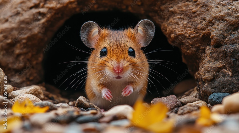 Curious Mouse Peeking Out Curious Mouse Peeking Out