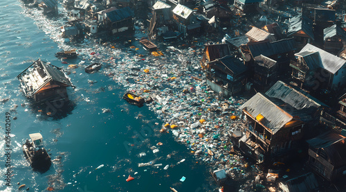 Devastating Coastal Town Inundated with Plastic Waste and Debris: Exposing the Catastrophic Impact of Ocean Pollution on Shoreline Communities