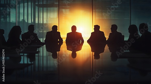 Business People Silhouette Working Meeting Conference Concept. 